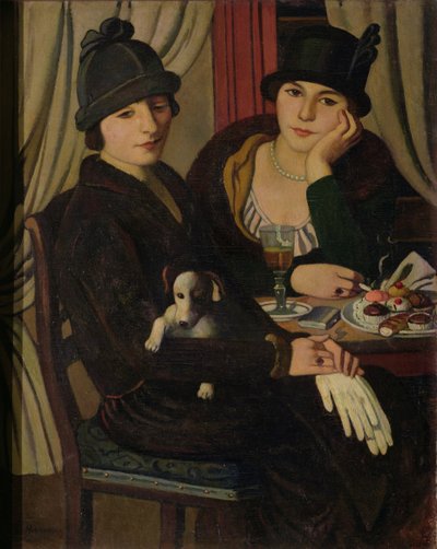 Donne in un caffè, c.1924 da Pietro Marussig